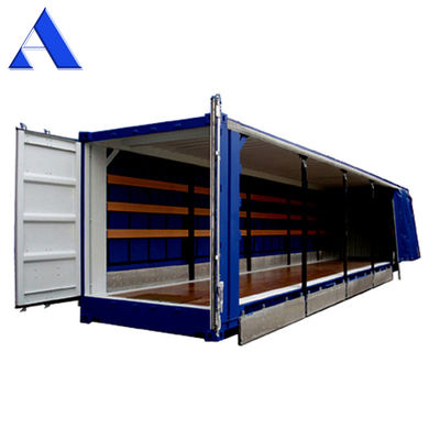 12192 x 2550 x 2896 mm Cubo alto Contenedor de envío de 40 pies con puerta lateral de cortina de PVC