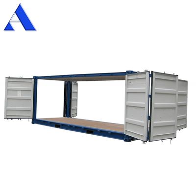 Conveniente manejo de carga Contenedor de envío seco de 20 pies de apertura completa con puerta lateral abierta y piso de acero