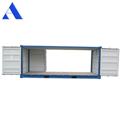 Conveniente manejo de carga Contenedor de envío seco de 20 pies de apertura completa con puerta lateral abierta y piso de acero