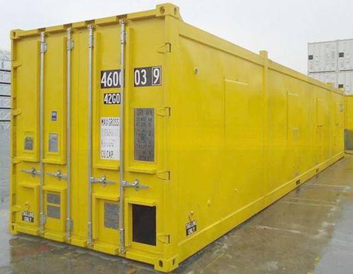 Contenedor de 40 pies en alta mar DNV 2.7-1 Contenedor seco estándar de 40 pies para KSA Emiratos Árabes Unidos Logotipo personalizado de acero cortinado y eslingas de 4 patas