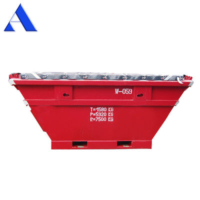 3789mm longitud 6.5 CBM DNV acero estándar residuos en alta mar Skip contenedor de basura en tierra transporte para la eliminación de residuos