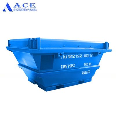 3789mm longitud 6.5 CBM DNV acero estándar residuos en alta mar Skip contenedor de basura en tierra transporte para la eliminación de residuos
