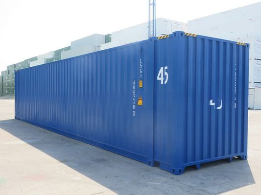 Contenedor de alta altura de 45 pies cubo de tapa dura y tapa abierta carga útil máxima de 24980 kg para el transporte marítimo a gran escala