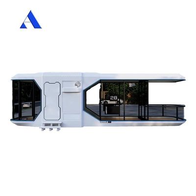 2024 Prefab lujoso Modular Moderno Apple Cabin Space Capsule Container House Maison Capsule Spatiale para el tablero Mgo y el piso de PVC