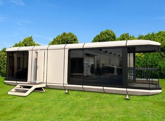 2024 Prefab lujoso Modular Moderno Apple Cabin Space Capsule Container House Maison Capsule Spatiale para el tablero Mgo y el piso de PVC