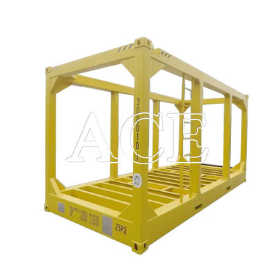 Piso de acero DNV 2.7-1 20ft Cubo alto Mar adentro de la capacidad del marco de elevación 30.8 CBM Perforación de gas y petróleo