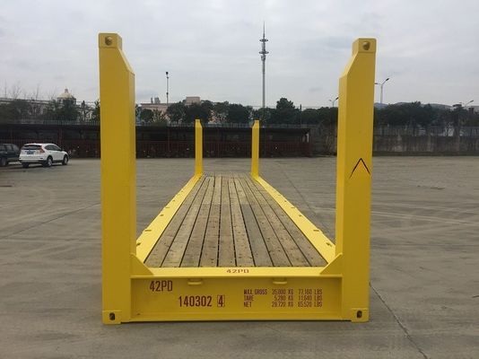 70 m2 Capacidad 40 'Posta de esquina fija Estante plano Contenedor de transporte de carga plana 500KGS Peso bruto máximo