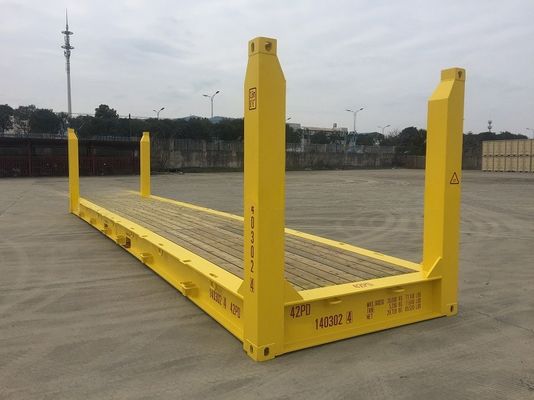 70 m2 Capacidad 40 'Posta de esquina fija Estante plano Contenedor de transporte de carga plana 500KGS Peso bruto máximo