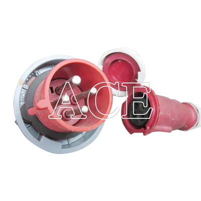 Conector eléctrico de plástico industrial y toma de corrientes para repuestos de contenedores de reefer Voltado nominal 400V