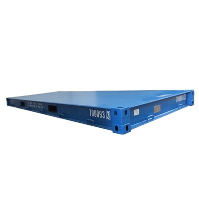 Plataforma de contenedores de transporte de suelo de acero pesado de 20 pies para carga útil máxima 45000kg y capacidad de 30 cbm