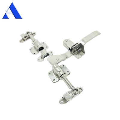 304 de acero inoxidable partes de carrocería de camión conjunto completo de 22 mm de tubo pulida contenedor de camión cerraduras de puertas para la longitud de la vara de bloqueo personalizado