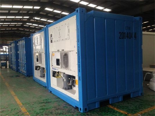 Contenedor de transporte de 8 pies DNV 2.7-1 Norma para almacenamiento de arrecifes marinos frescos y congelados HGSS Material interior incluido