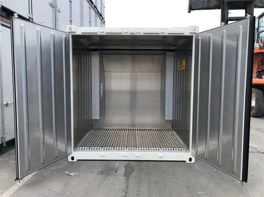 Contenedor de transporte de 8 pies DNV 2.7-1 Norma para almacenamiento de arrecifes marinos frescos y congelados HGSS Material interior incluido