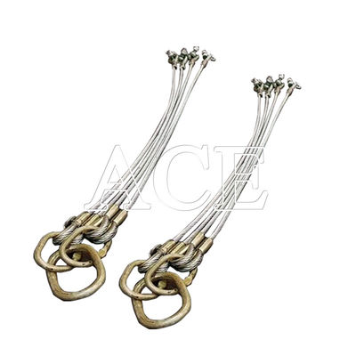 Tipo de ojo de elevación ojo plano DNV 2.7-1 cable de acero inoxidable estándar cuerda de alambre Sling 4 o 5 patas para contenedores en alta mar naranja