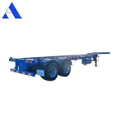 12R22.5 Linglong Pneumático 2 Eje Chasis de envío de 40 pies 20 pies con cuello de ganso Esqueleto Cuadro de camión Semi remolque Contenedor