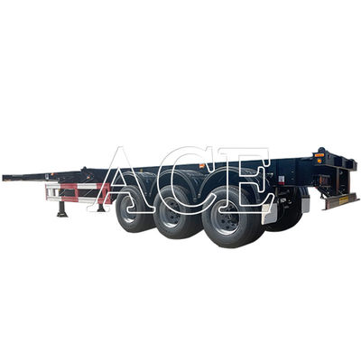 Remolque de camión Contenedor de transporte de acero de 40 pies Semirremolque de 3 ejes Esqueleto Chasis de transporte para carga de carga