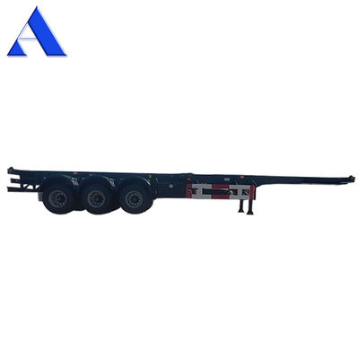 Remolque de camión Contenedor de transporte de acero de 40 pies Semirremolque de 3 ejes Esqueleto Chasis de transporte para carga de carga