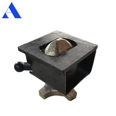 Materiales de fundición acero tipo tornillo de bloqueo giratorio contenedor remolque chasis contenedor de bloqueo giratorio cama plana rojo/negro