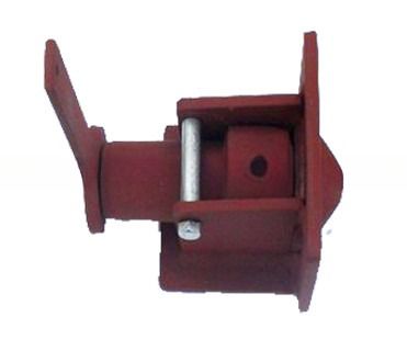 Materiales de fundición acero tipo tornillo de bloqueo giratorio contenedor remolque chasis contenedor de bloqueo giratorio cama plana rojo/negro