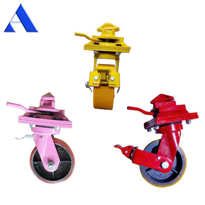Gris 4pcs por kit 8 pulgadas rueda única rueda de freno universal 3T 5T ISO Contenedor de envío ruedas de ricino para en casa