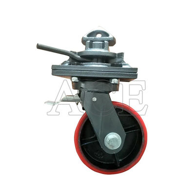 Ruedas de ruedas de poliuretano de 8'' de gran capacidad de carga para descargar contenedores de 3 toneladas