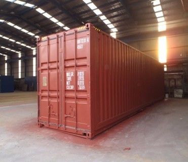 Contenedor de envío de puertas laterales abiertas de 40 pies con placa CSC de cilindro hidráulico eléctrico y capacidad de 76.4 CBM