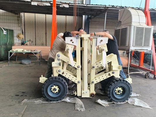 15tons 30tons 4pcs Super de caucho Contenedor de envío elevación de ruedas con llave giratoria Proyectos de mejora de edificios de oficinas en gris