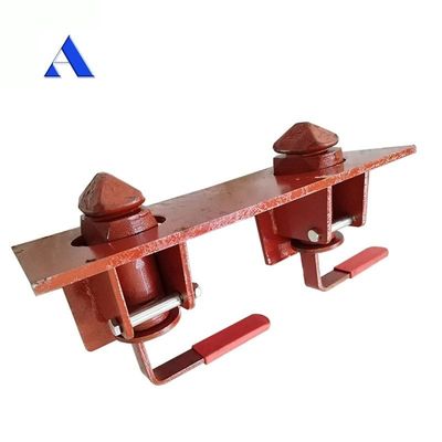 Semi-remolque doble contenedor remolque twistlock twist lock delantero pin lock partes del remolque rojo y negro