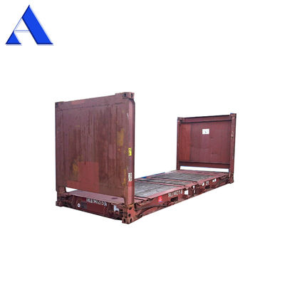 Acero corten 20ft 40ft Contenedores de bastidor plano usados de segunda mano Piso contrachapado o acero