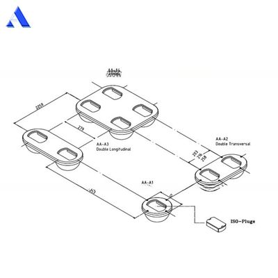 Contenedor ISO Twistlock Socket Flush Foundations con 7.50kgs Tipo único y 500 KN M.B.L. Capacidad de tensión DNV GL Certificado