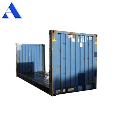 Acero corten 20ft 40ft Contenedores de bastidor plano usados de segunda mano Piso contrachapado o acero