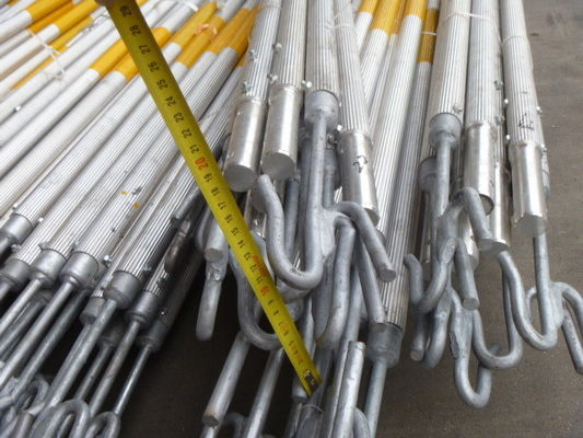 Equipo de laminación de contenedores Varilla de operación Cerradura de torsión de aluminio Muestra de tubo telescópico provista de barra de laminación