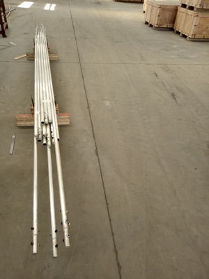 Equipo de laminación de contenedores Varilla de operación Cerradura de torsión de aluminio Muestra de tubo telescópico provista de barra de laminación