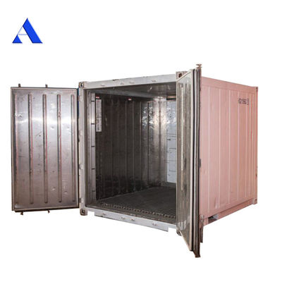 10 pies 10 pies 3 metros de almacenamiento en frío Contenedor refrigerado con apertura de puerta de trampolín Tamaño 2.290 x 2.206 m Tercera mano