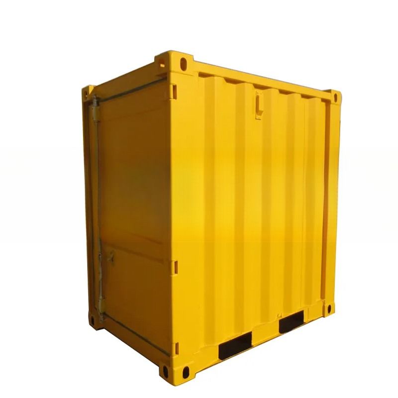 Contenedor seco de 1200 x 2200 x 2260 mm Contenedor de almacenamiento portátil de acero corto de 4 pies con una puerta única