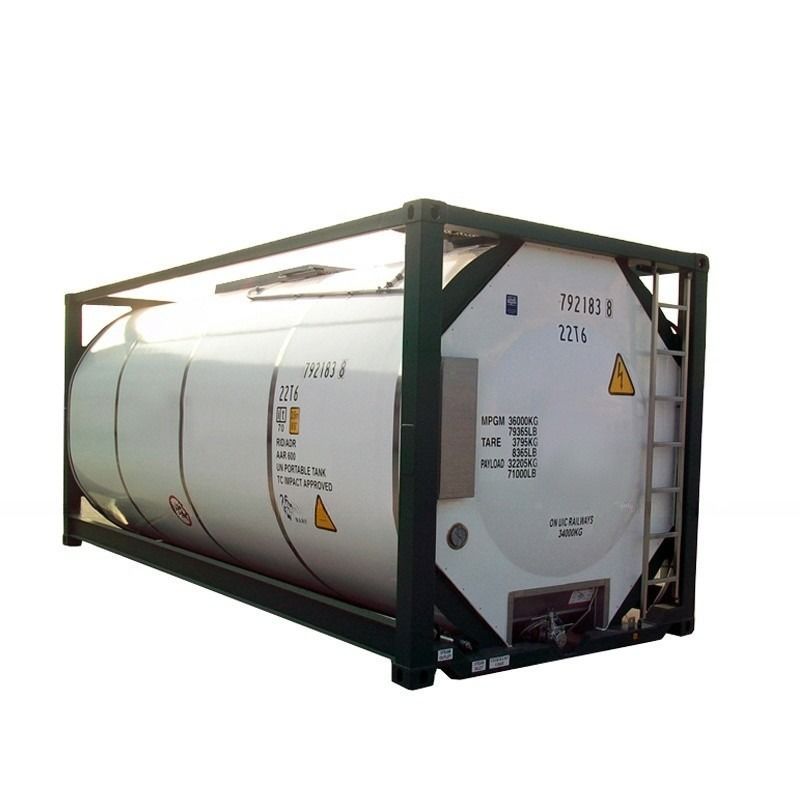 IMDG T4 Material de acero estándar Contenedor de tanque de combustible ISO de 20 pies 26000L Capacidad para el transporte seguro de diesel y gasolina