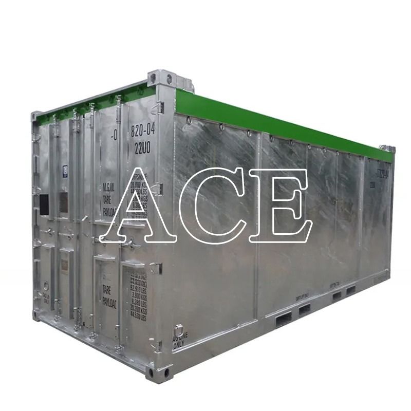 Contenedor de carga seca de 20 pies DNV 2.7-1 estándar con cubierta abierta con certificado BV DNV Capacidad 31 cbm