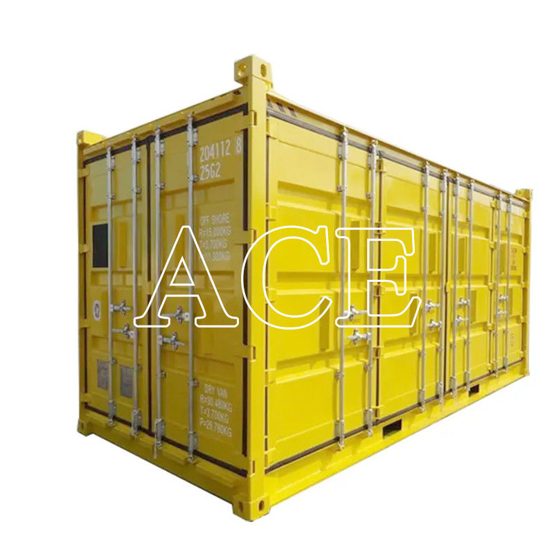 6058 x 2438 x 2896 mm DNV 2.7-1 Puerta lateral abierta estándar Contenedor en alta cubierta con acero corten y puerta de apertura lateral