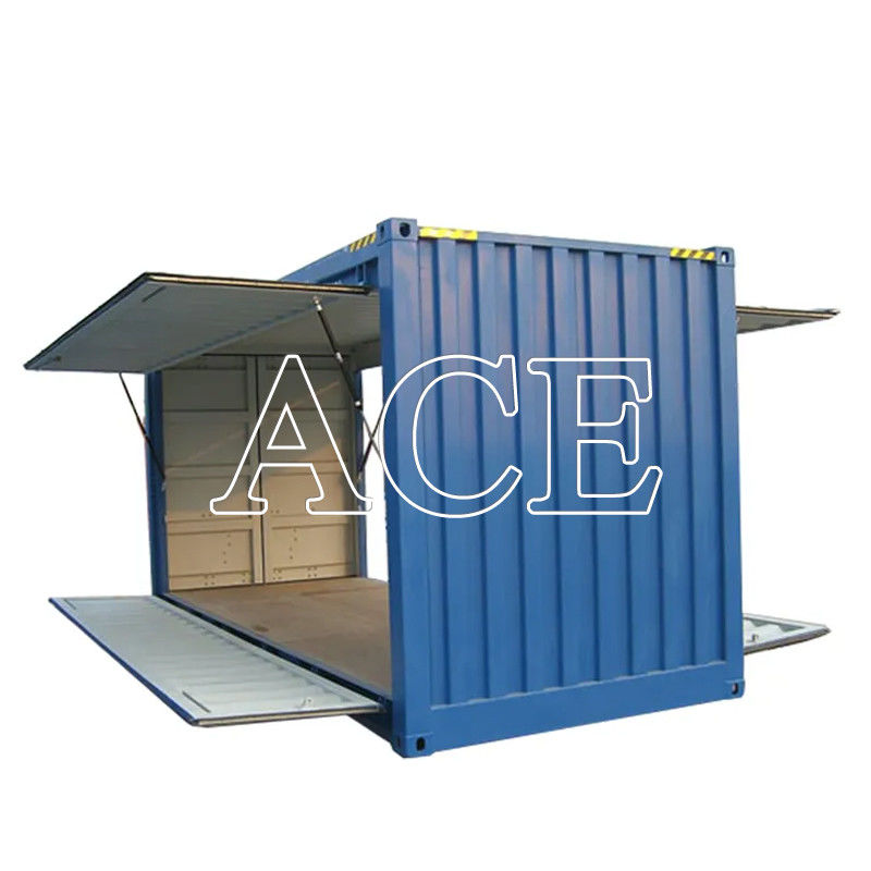 Contenedor de acero seco de 20 pies con puerta lateral ABS con cubierta de ventilación Doble swing Contenedor de envío de cubo alto con apertura de 20 pies