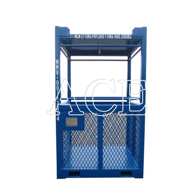 45C Ángulo de elevación 3CBM DNV 2.7-1 Contenedor seco de acero Cesta de transferencia personal offshore con certificados CSC y BV