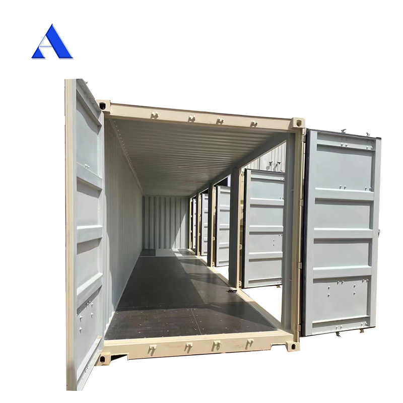 67.7cbm Capacidad 40 pies cubo alto Contenedor de envío de lado abierto con 4 puertas laterales 12192 x 2438 x 2896 mm Dimensiones externas