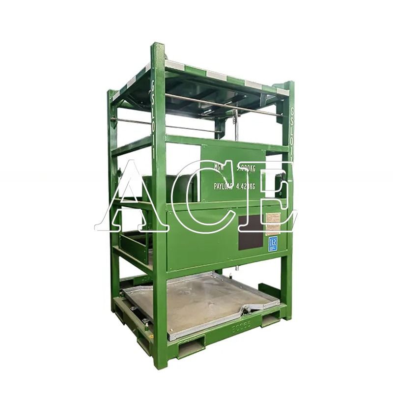 Contenedor de tanque IBC de acero estándar offshore 550GAL DNV 2.7-1 personalizado con estado de marco de elevación certificado por CSC y BV
