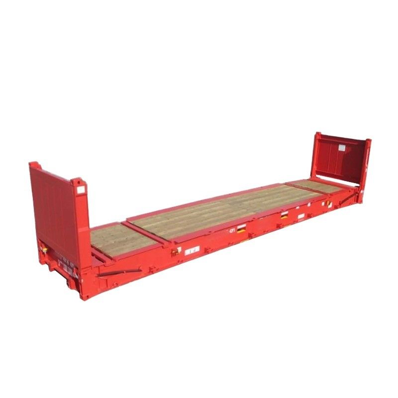 Contenedores de envío de acero de 40 pies y 40 pulgadas de acero corten de acero con piso de contrachapado y extremo plegable con rack plano Certificado CSC