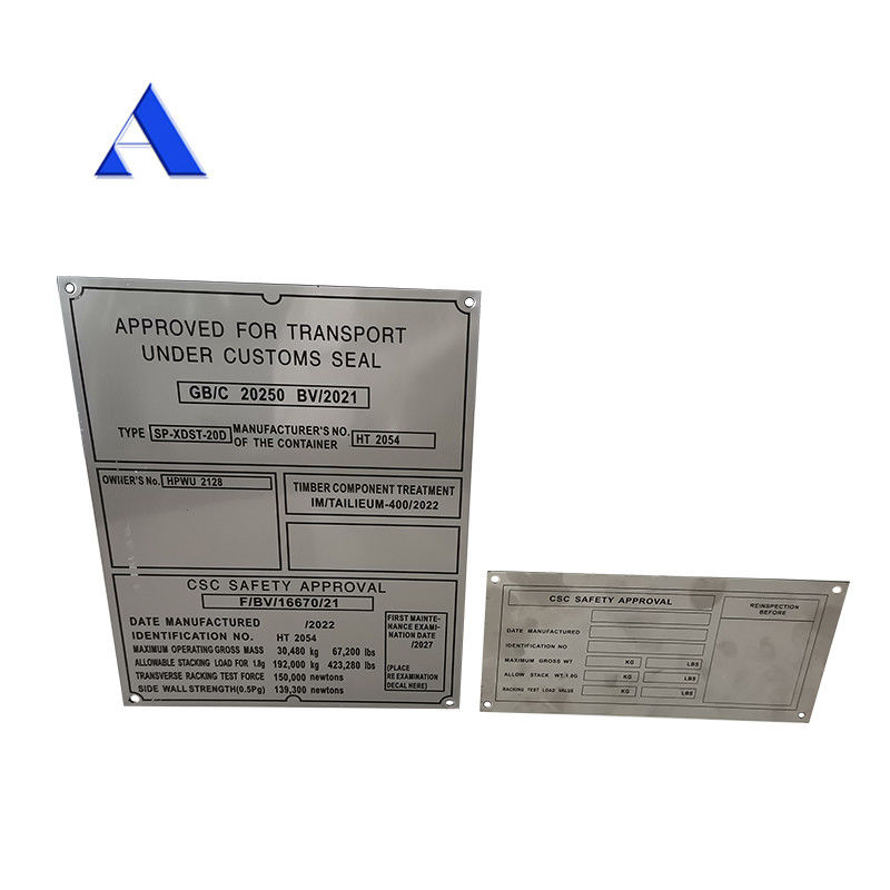 Placa CSC de acero inoxidable para las piezas de contenedores de 20' y prevención de la corrosión en contenedores de transporte ISO