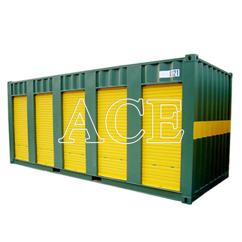 Puerta lateral con persiana de rodillo segura Puerta abierta de pop-up móvil de envío de 20 pies auto almacenaje móvil portátil para contenedores de envío