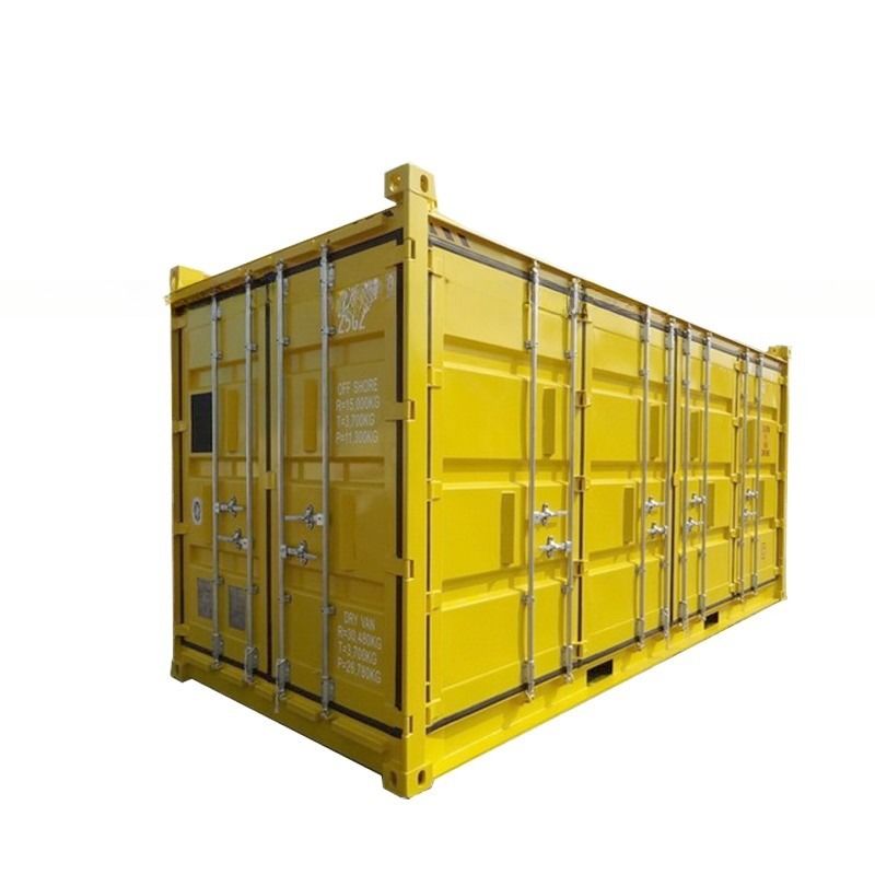 Contenedor seco HC de 20 pies de altura Contenedor cuboso en alta mar de 20 pies de altura con 2 puertas laterales Capacidad 33.5 CBM