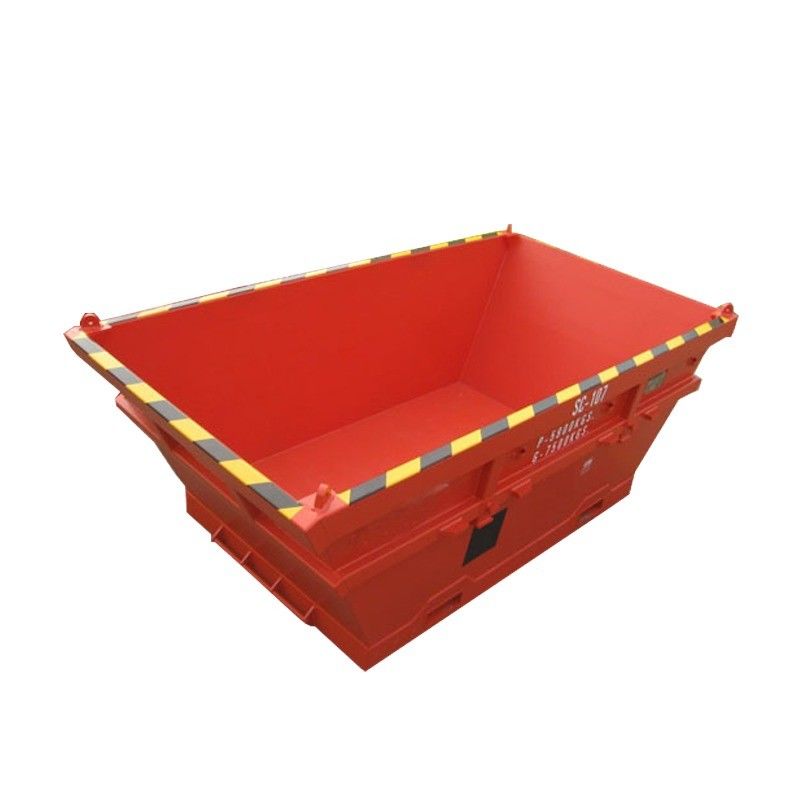 3789mm longitud 6.5 CBM DNV acero estándar residuos en alta mar Skip contenedor de basura en tierra transporte para la eliminación de residuos