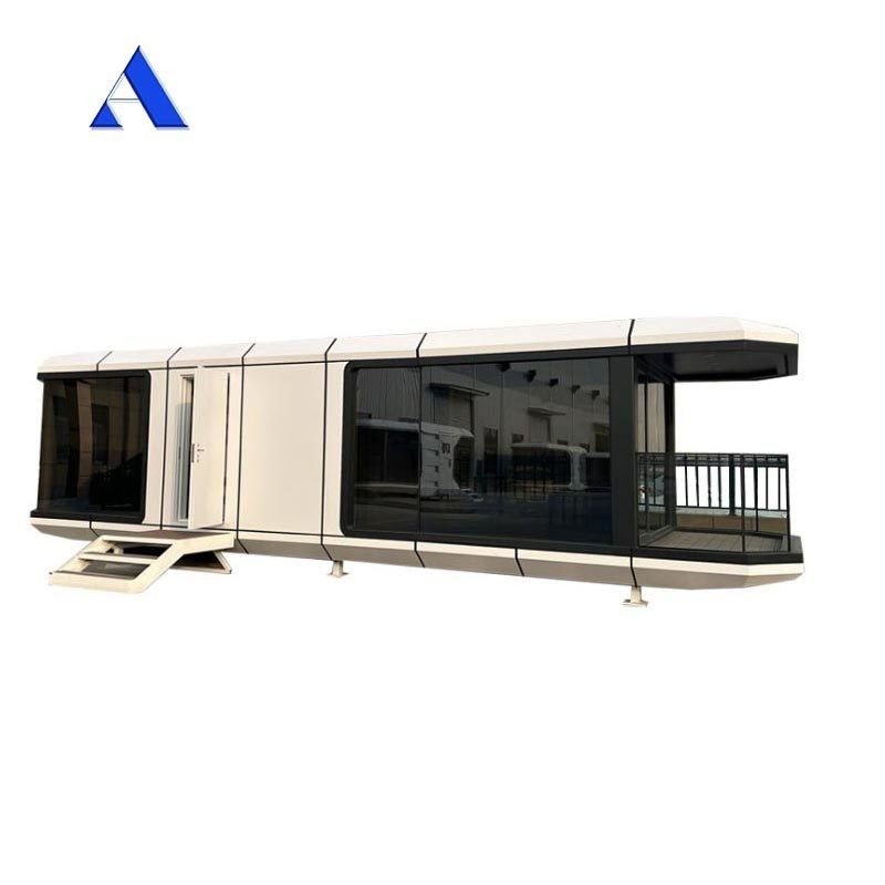 2024 Prefab lujoso Modular Moderno Apple Cabin Space Capsule Container House Maison Capsule Spatiale para el tablero Mgo y el piso de PVC