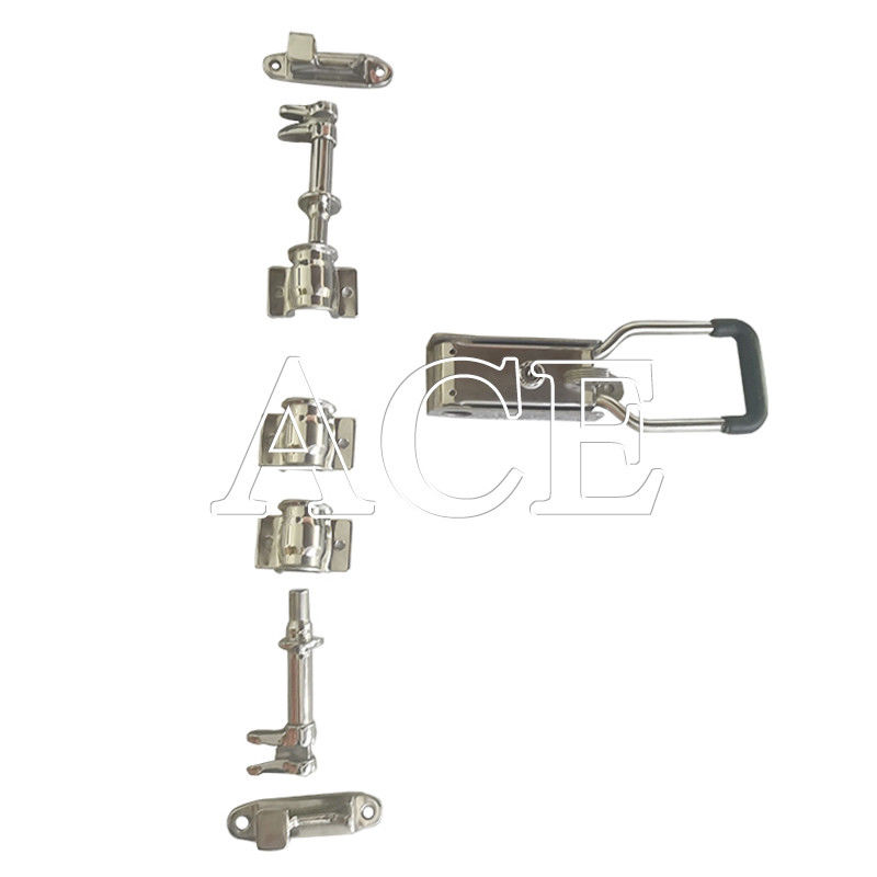 304 de acero inoxidable partes de carrocería de camión conjunto completo de 22 mm de tubo pulida contenedor de camión cerraduras de puertas para la longitud de la vara de bloqueo personalizado