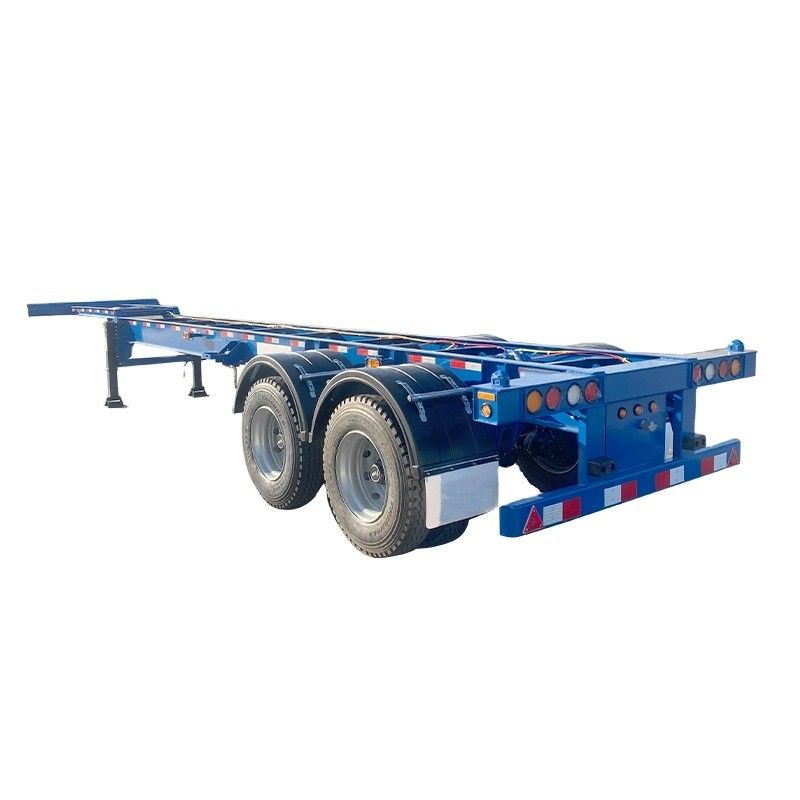 12R22.5 Linglong Pneumático 2 Eje Chasis de envío de 40 pies 20 pies con cuello de ganso Esqueleto Cuadro de camión Semi remolque Contenedor